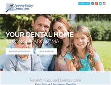 Tablet Screenshot of pioneervalleydentalarts.com